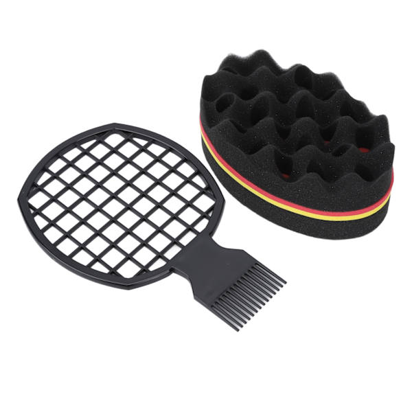 2-pack Barber Salon Hårcirklar Kam Mjuk Flexibel Hårsvamp Frisörverktygssats för Blött Hår