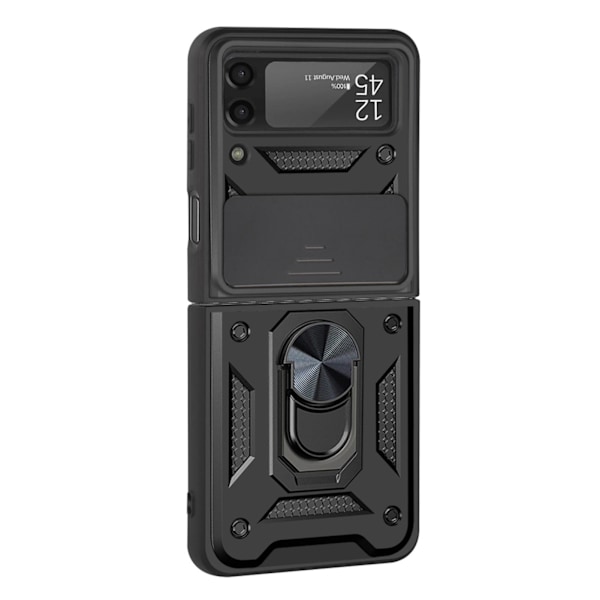 Telefonfodral Kompatibelt för Samsung Galaxy Z Flip 3 TPU Magnetisk Metallringfäste Stötskyddande Fodral