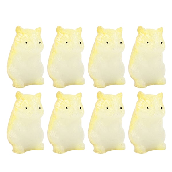 30 st Hamsterfigurer i Resin till Dockhus - Söta & Levande Miniatyr Hamsterdjur för 1/12 1/6 Dockhus - Gul
