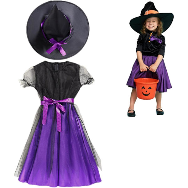 Häxa Halloween-kostymer för flickor