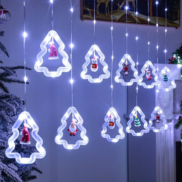 Christmas String Light LED färgad lampa rum Visa fönster dekoration Wishing Color USB