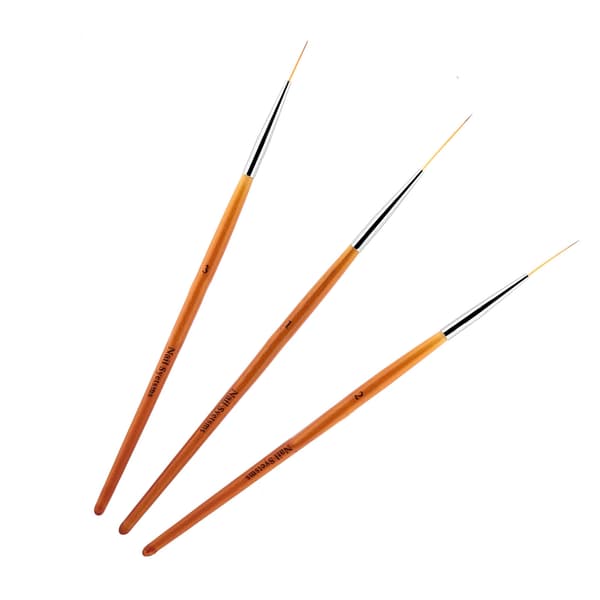 3-pack nagelkonstlinje-penna för målning och prickning