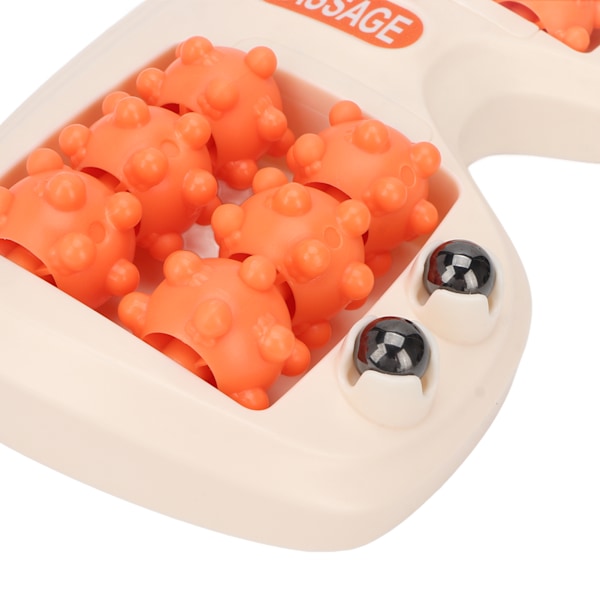 Dubbel fotvalsrulle Massager för Plantar Fasciit Relief Akupressur Djup Avkoppling Massageverktyg Orange
