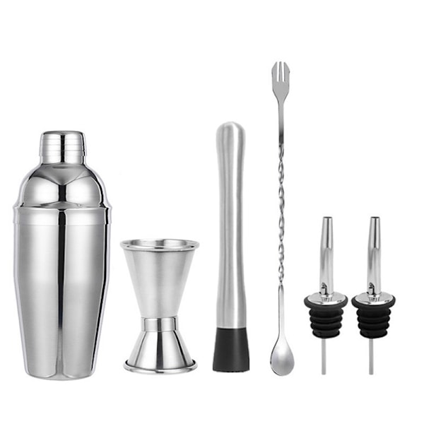 Vinskakare set, rostfritt stål, shakerkopp set 6pcs 750ML