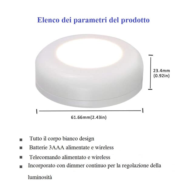 LED-spotlightpaket med 2 fjärrkontroller (6-pack)