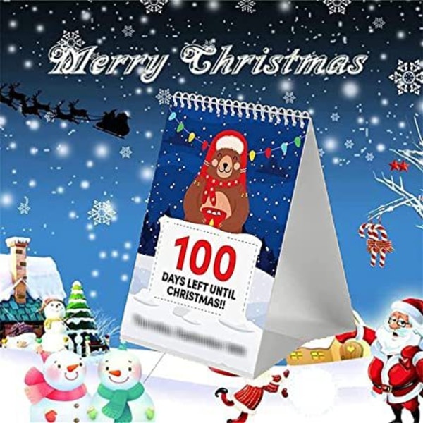 Julkalender 2023 med nedräkning 100 dagar - Julkalender för skrivbordet 100 dagar 1