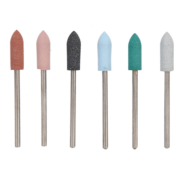 6 st Nagelslipningshuvuden Döda Hudborttagning Nagelfräsbits Slipning Poleringshuvud Set #12