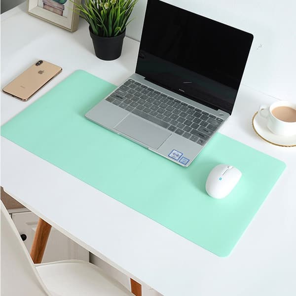 Laptop musmatta, datorbordsmatta, vattentät lädermatta 80*40cm brown