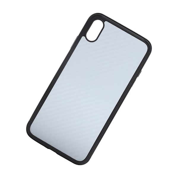 SULADA Mobiltelefonfodral Fiberstruktur Metallram Hela Kroppen Telefonfodral för iPhone XS MAX