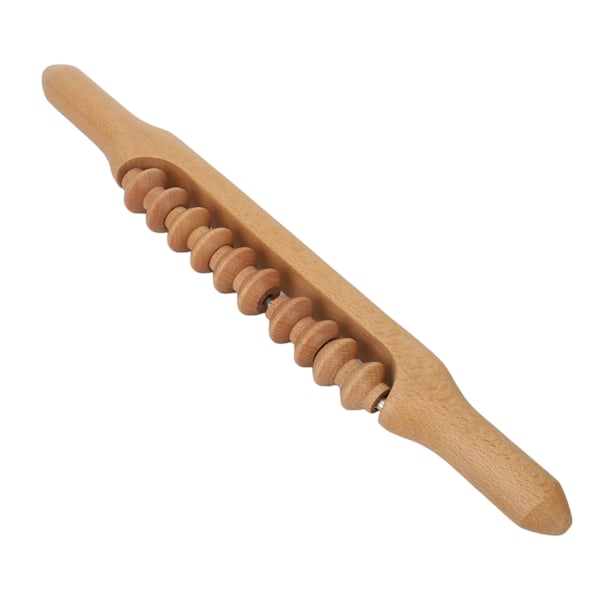 Björkträ Kroppsmassagerulle 10 Hjul Kort Version Hemanvändning Kroppsmassagerulle Stick