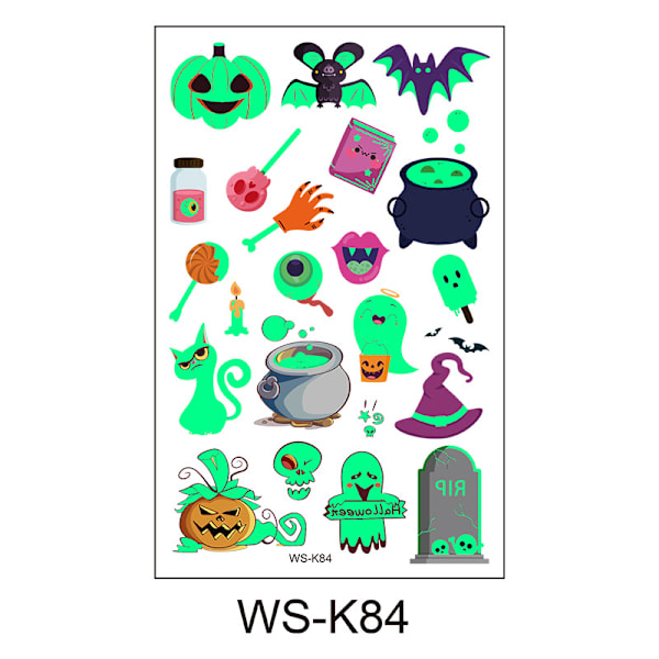 6 st Halloween-tatueringar för män och kvinnor