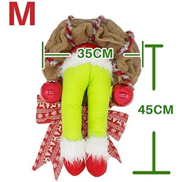 Stecto Grinch Krans, Julkrans, Hur Grinchen Stjäl Burlap Julkransen L