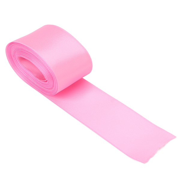 Dubbelsidigt Satängband Rulle 5m/16.4ft Längd 38mm/1.5in Bredd DIY Polyester Presentpappersband för Hantverk Håraccessoarer Ros Röd