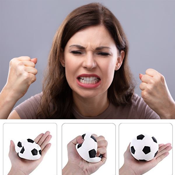 6cm Fotboll Stressboll för Barn Långsamt Stigande Roliga Leksaker Stressavlastande Leksak för Barn och Vuxna