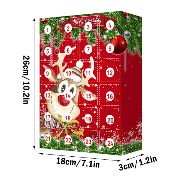 Grinch Blind Box 24 Dagar Glinki Elk Akryl Blind Box Jul Blind Box Hänge Type B
