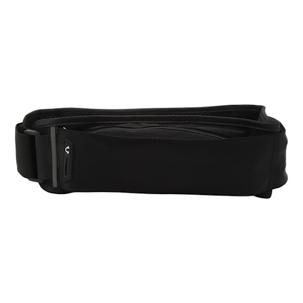 Löparbälte med Flera Fickor Jogging Midjeväska 60‑85cm Justerbar Bekväm för Utomhus Svart