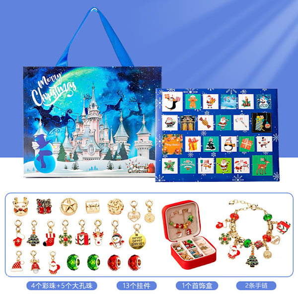 Julkalender Blind Box DIY Kreativ Barnarmband Tillbehör R