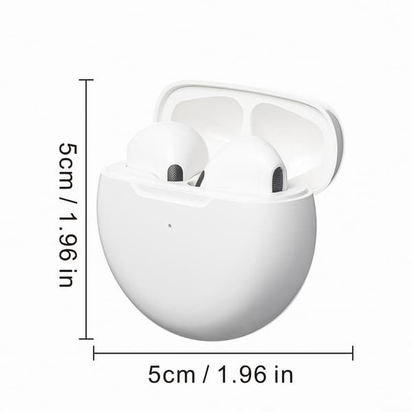 Pro6 Trådlösa Bluetooth-hörlurar TWS Sport Hörlurar Kompatibla med Android och iPhone black