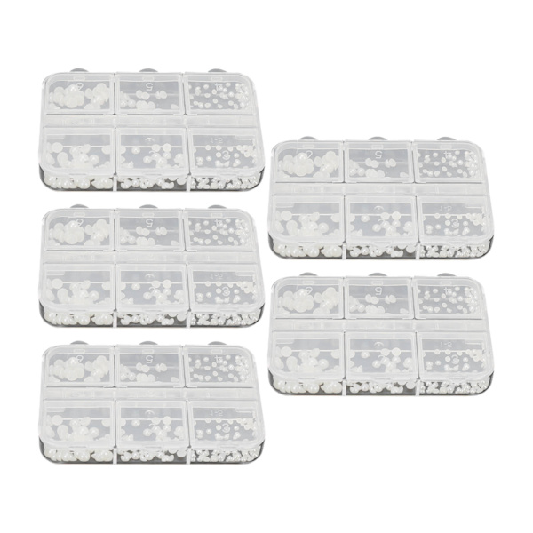 5 Ask Nagelcharms Söta Pärlor Falska Strass Dekoration Manikyr Charms Vit A02