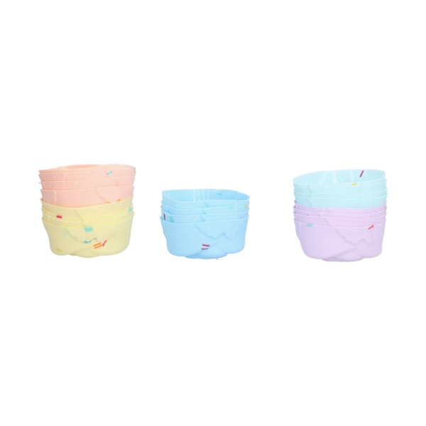 20 st Cupcake Bakformar i Silikon, Muffinsformar, Cupcakesformar, Gelé Puddingformar, Rosset