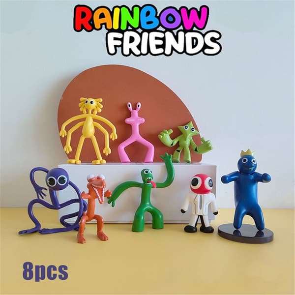 8-pack Regnbågsvänner Actionfigurer Leksakssats Julgåva 8st 1