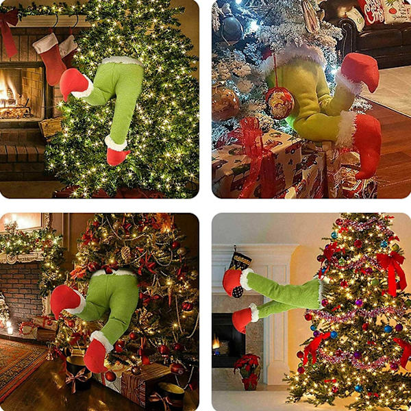 Grinch julgransdekoration armhuvud