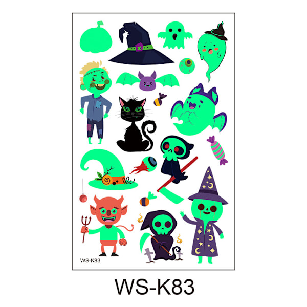 6st 3D Halloween-tatueringar