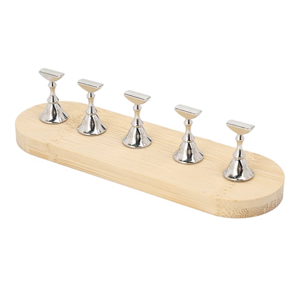 Nageldisplayställ DIY Logg Press On Fixering Magnetisk Falsk Nagelhållare för Nybörjare Manikyr