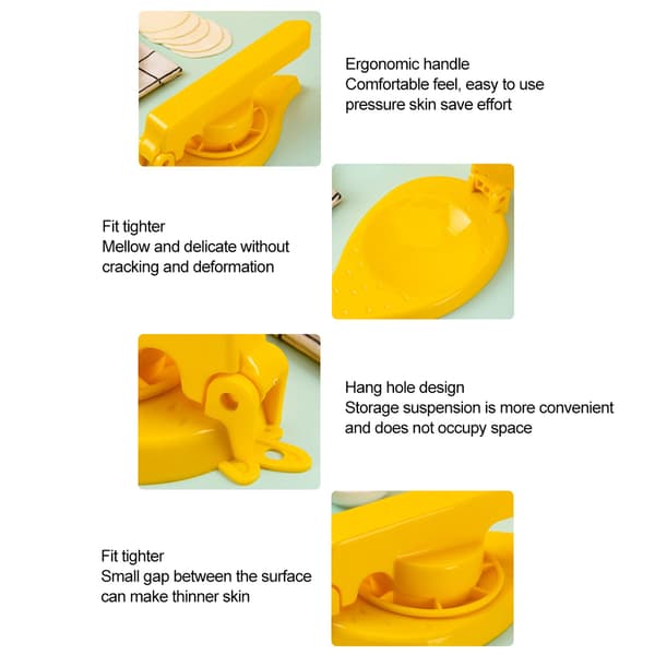 Tidssparande Dumpling Skin Wrapper Form Manuell Pressform ABS Degpressare Hemkök Bakverktyg