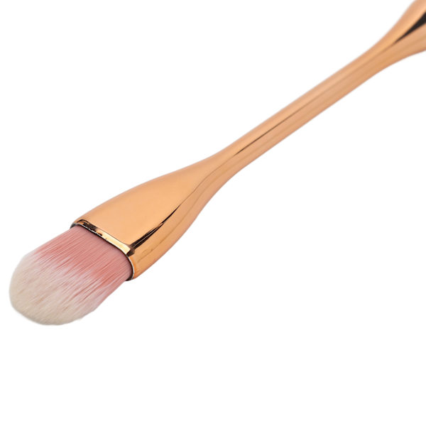 Nageldammborste Mjuk Fiber Delikat Beröring Hudvänlig Utsökt Multifunktionell Borste för Makeup Mask Roséguld