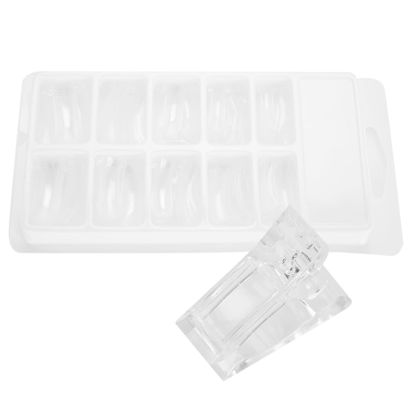 100 st olika storlekar Snabbbyggda Falska Nagelspetsar   Nagelfixering Klämma Nagelkonst Kit Set