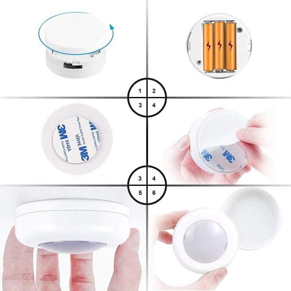 3-pack LED-spotlight med 2 fjärrkontroller