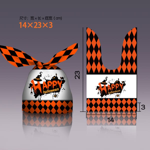 50 st Halloween Förpackningspåse Bakning Cookie Bag Presentpåse