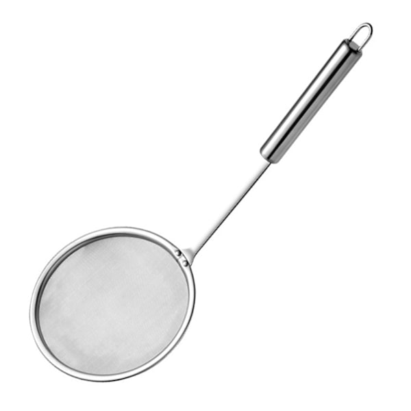 Skimmer Sked med Fint Nät i Rostfritt Stål, Långt Handtag, Fettrensare för Varma Grytor, Köksredskap
