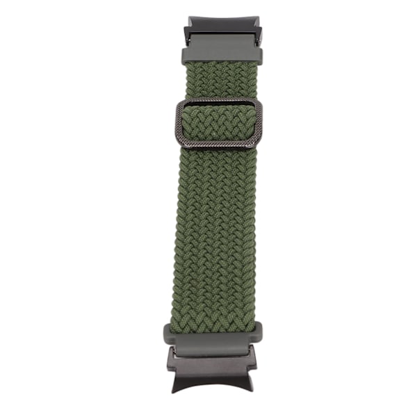 Armbandsband Elastiskt Nylon Flätat Justerbart Armband Klockband för Galaxy Watch 4 Militärgrön