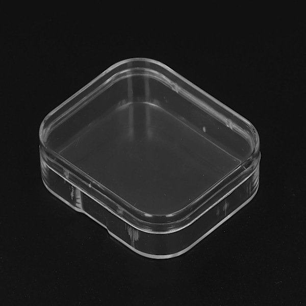 5 st Makeup Puff-lådor Transparent Plast Klar Kvadratisk Smyckesförvaringslåda för Örhängen