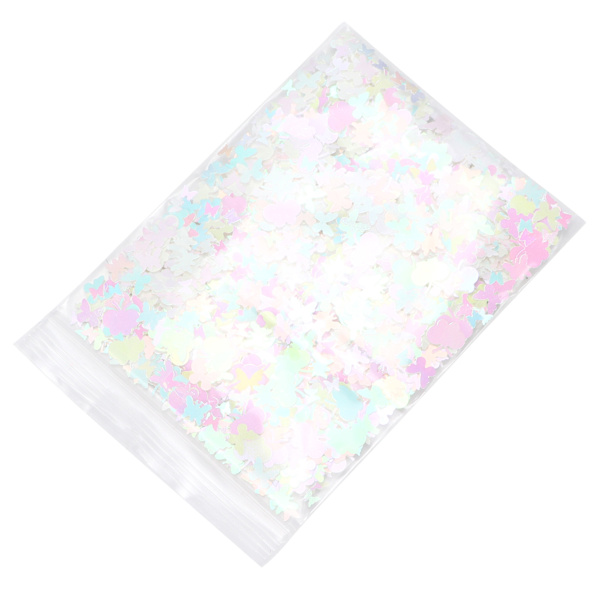 Fjärilsglitter 10g Glimmande Färgglada Sekvenser Dekaler för Nagelkonst Hantverk Resinform Dekoration