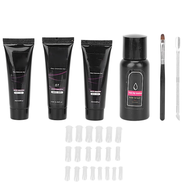 Förlängningslimset DIY 30ml Förlängningslimverktyg Set Present till Nagelkonst Nybörjare Älskare