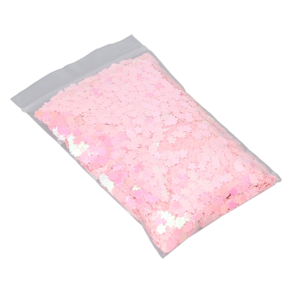 Nagelkonst Glitterflingor Körsbärsform Glimmande Manikyr Dekoration Pailletter för Nagelsalong Rosa 50g