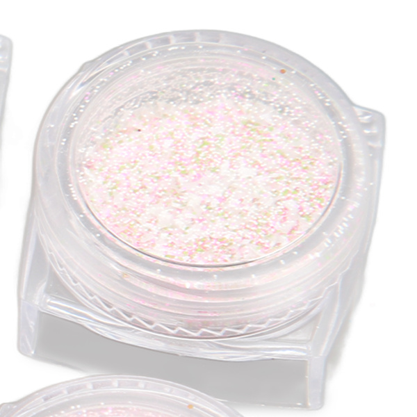 6 Burkar Nagelsugarpulver DIY Glitter Nagelkonst Ullpulver för Fingrar och Tår