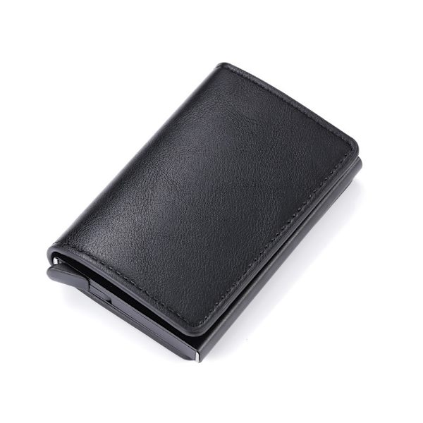 POP UP Plånbok med RFID-NFC Block Kortfodral Väska Plånbokskassett Black