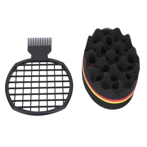 2-pack Barber Salon Hårcirklar Kam Mjuk Flexibel Hårsvamp Frisörverktygssats för Blött Hår