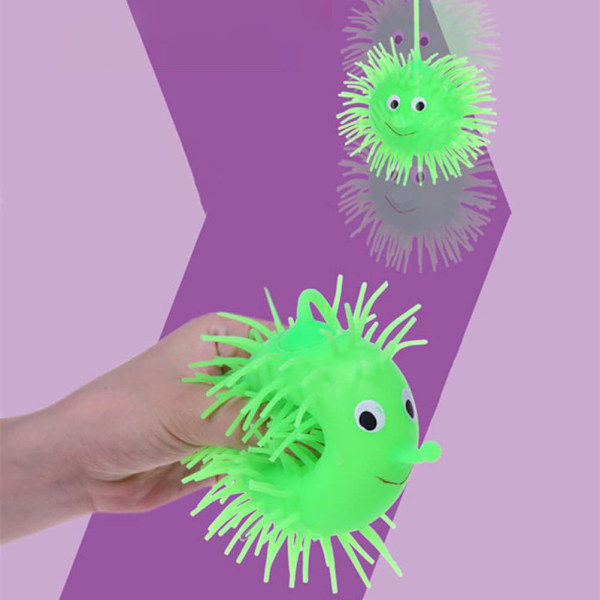 Glödande Igelkottboll med slumpmässig färg, elastisk och blinkande