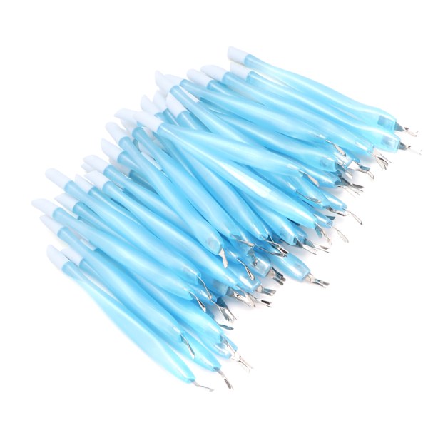 50 st Dubbla Huvud Döda Hud Nagelband Trimmer Remover Pusher Nagelrengörare Nagelkonst Verktyg