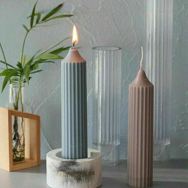 Form för Ljustillverkning Randig DIY-Ljusbehållare 3.5x25.6cm