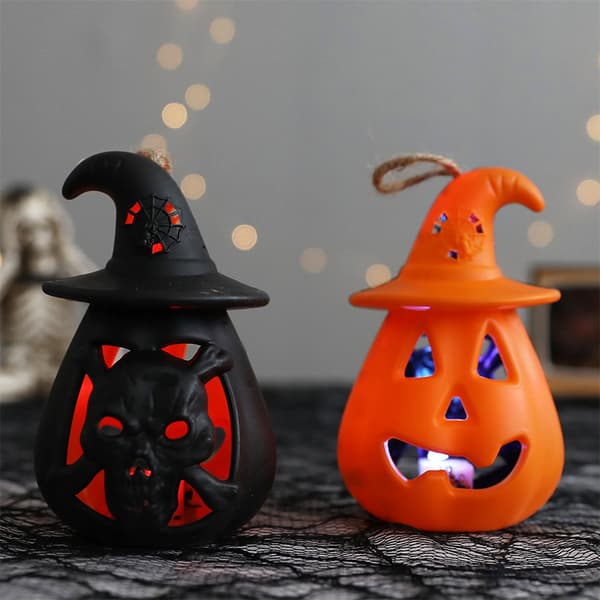 Halloween Pumpa Ljus Pumpa Lampa 2-pack
