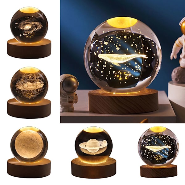 Kristallkula LED Nattlampa Bas Ornament
