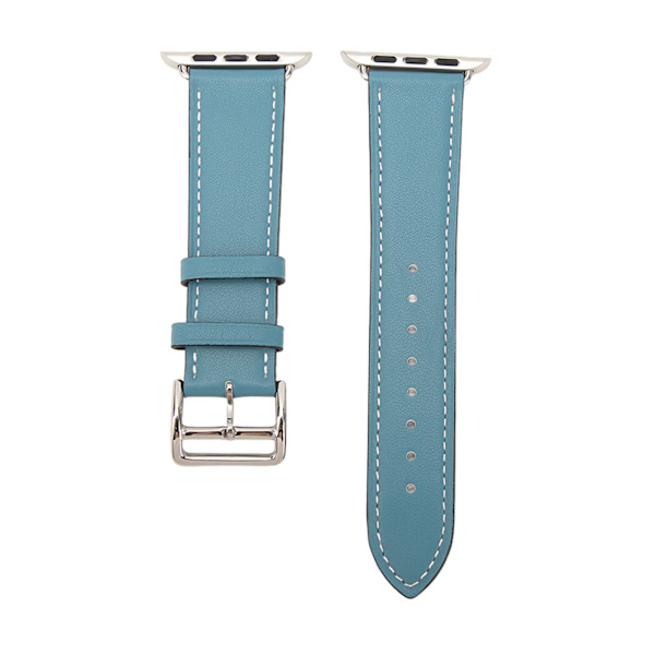 Smartwatchband, Armband i Läder, Smartwatchtillbehör för IOS Watch Series SE 8 7 6 5 4 3 2 1 42mm 44mm 45mm Blå
