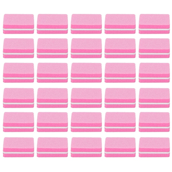 30 st Mini Nagelfil Professionell Bärbar Hemma Salong Nagelfilning Slipblock Manikyr Verktyg Rosa