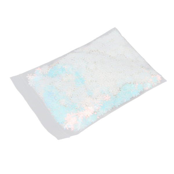 Nagelglitter Sekvenser Trendiga Glittrande Snöflingaformade Nagelkonst Pailletter Dekorationer för Fest 1.8oz